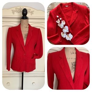 Sorelle Fontana Red Wool Blend Blazer